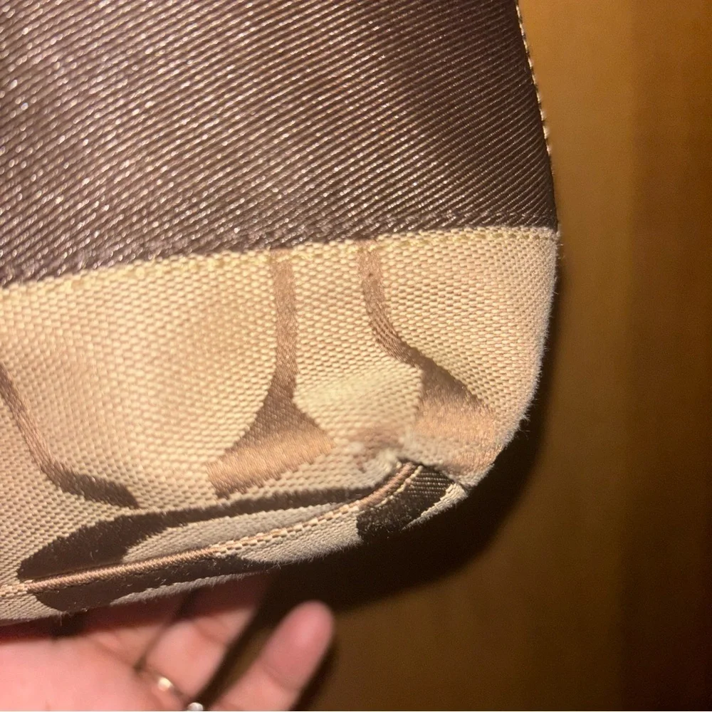 Coach Brown and Tan Tote Bag